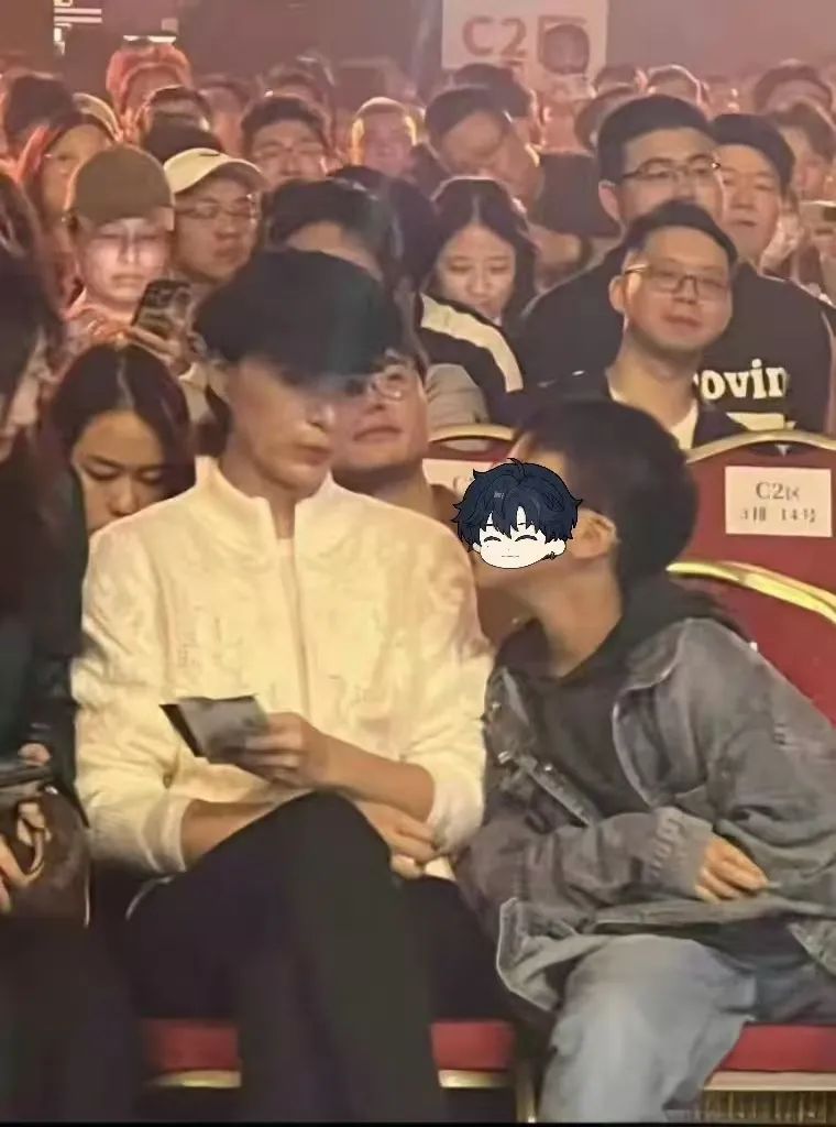 董卿母子闪耀刘谦演出，10岁儿子颜值爆表